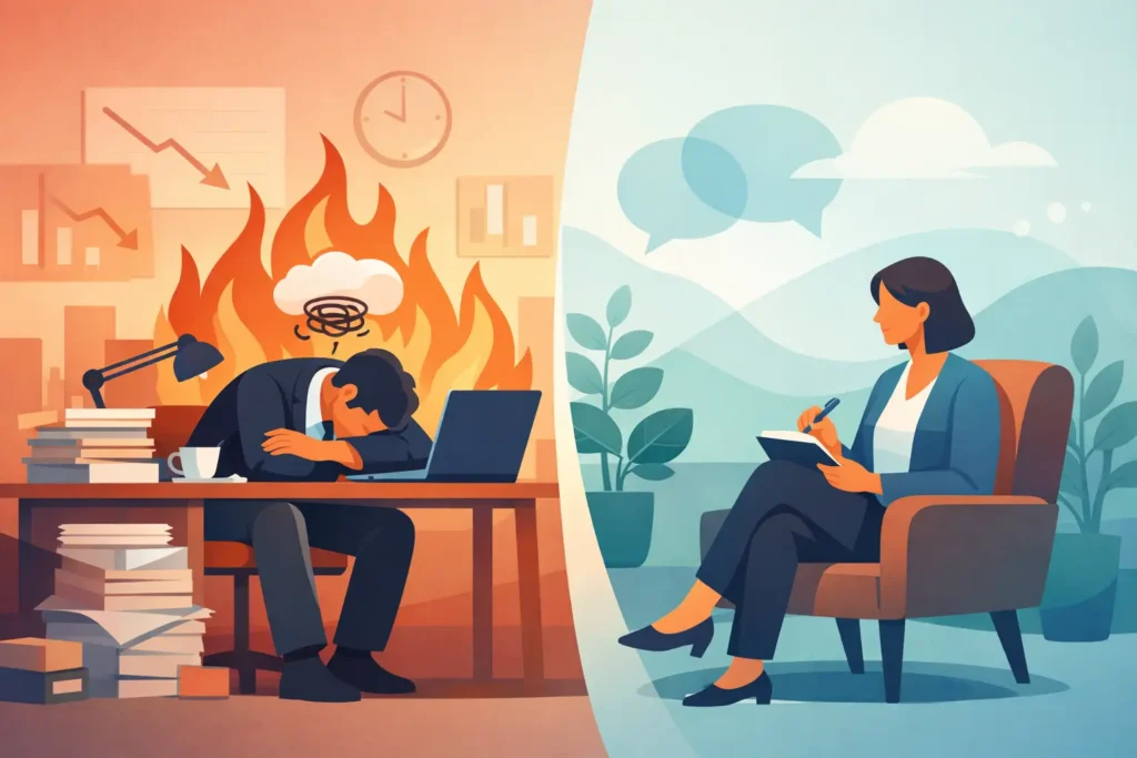 Therapy for Workplace Burnout When Work Feels Too Much